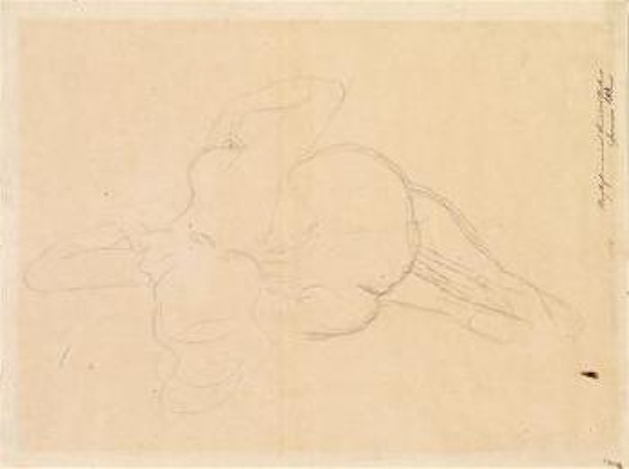 Nude leaning backwards by Gustav Klimt