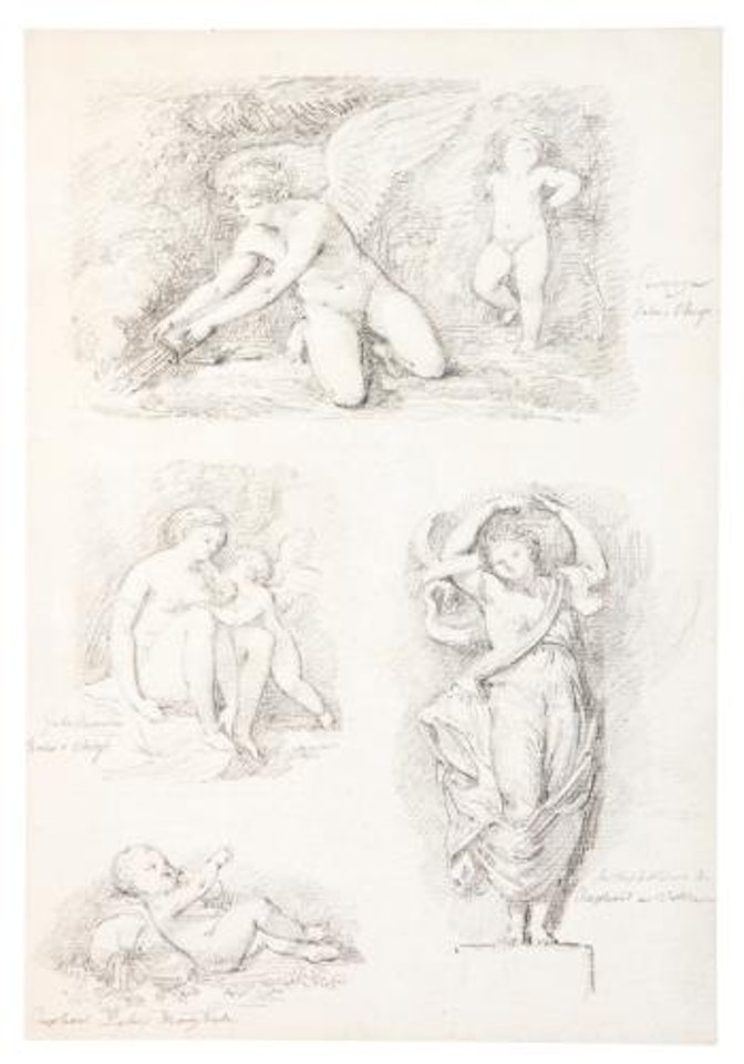 Studies After Four Works By Italian Artists by Jean-Honoré Fragonard