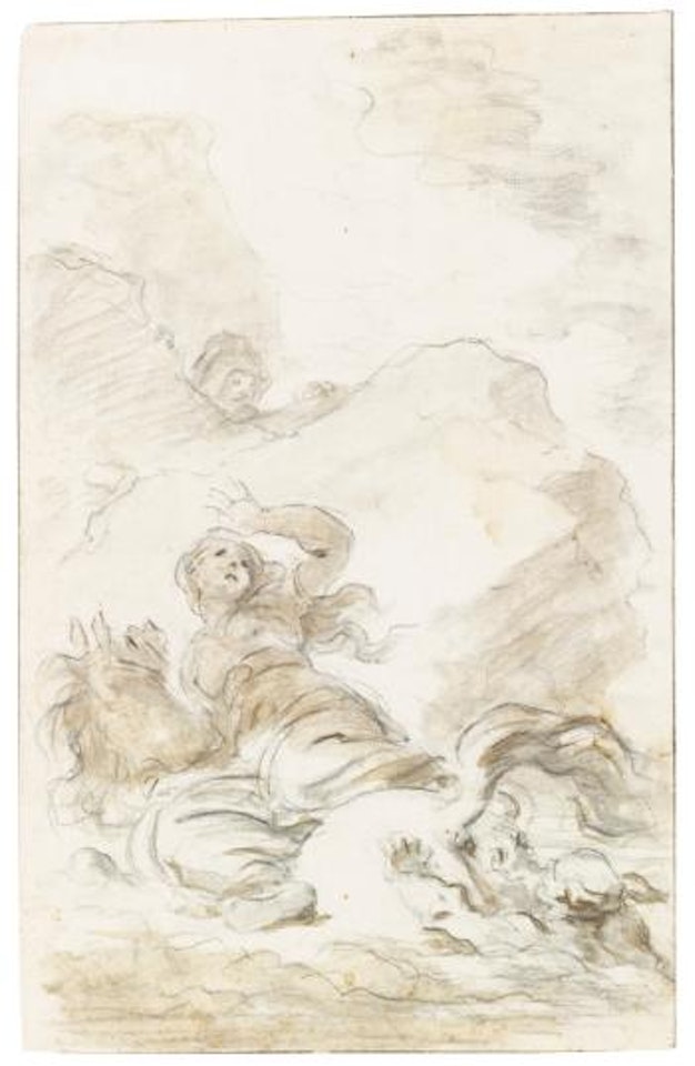 Scene From Ariosto's Orlando Furioso: Angelica Reaches To The Shore by Jean-Honoré Fragonard