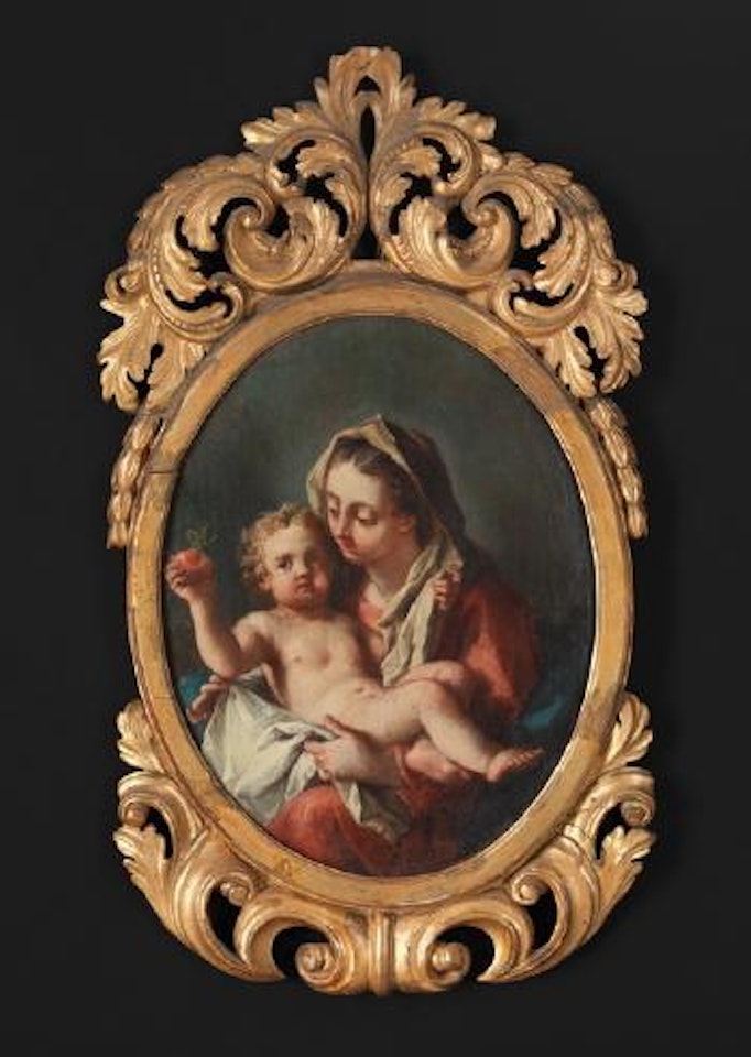 Madonna mit Kind einen Apfel haltend by Francesco de Mura