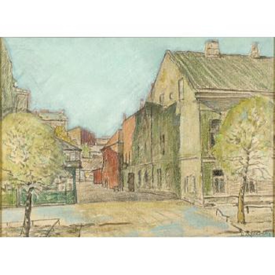 The street of Vilno (Vilnius) by Mstislav Valerianovich Dobuzhinsky