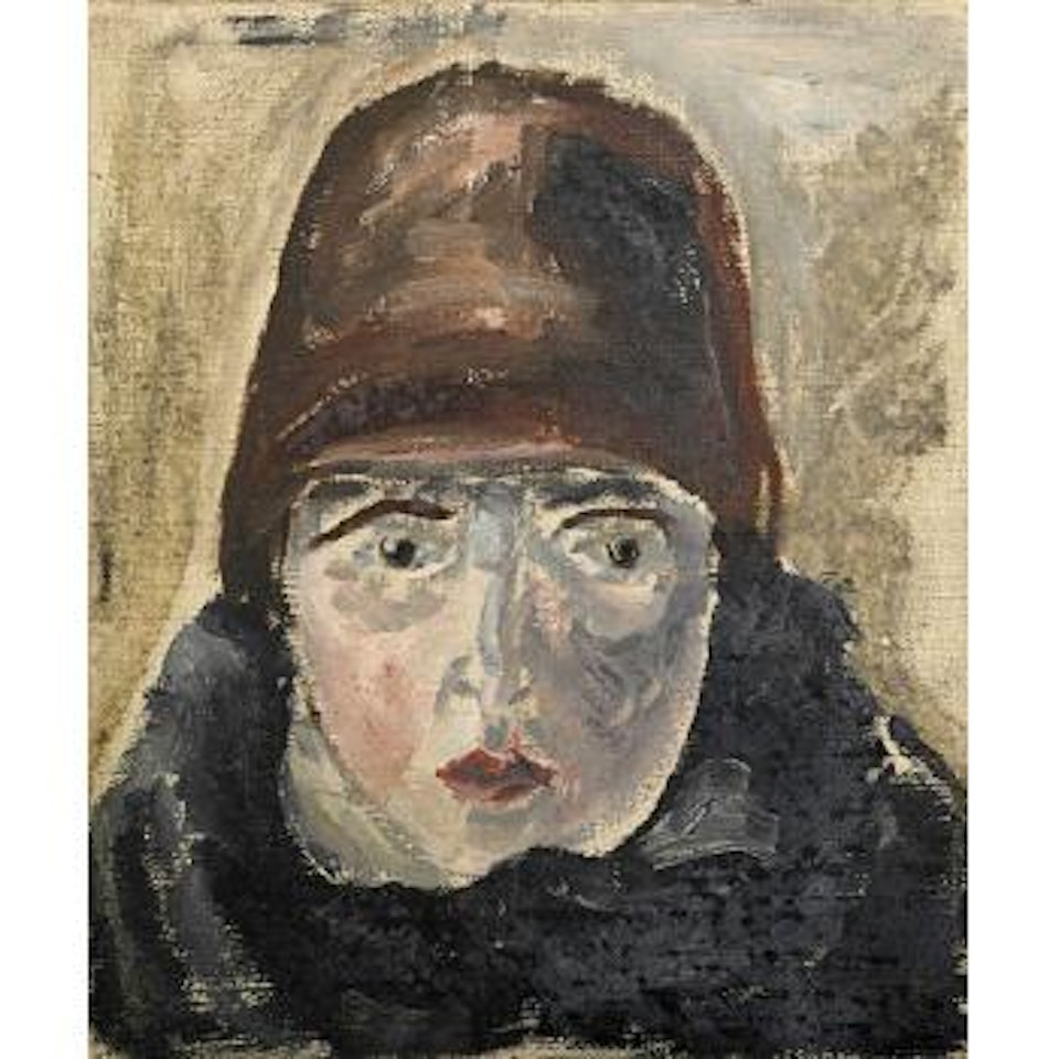 Portrait of Goncharova by Mikhail Larionov