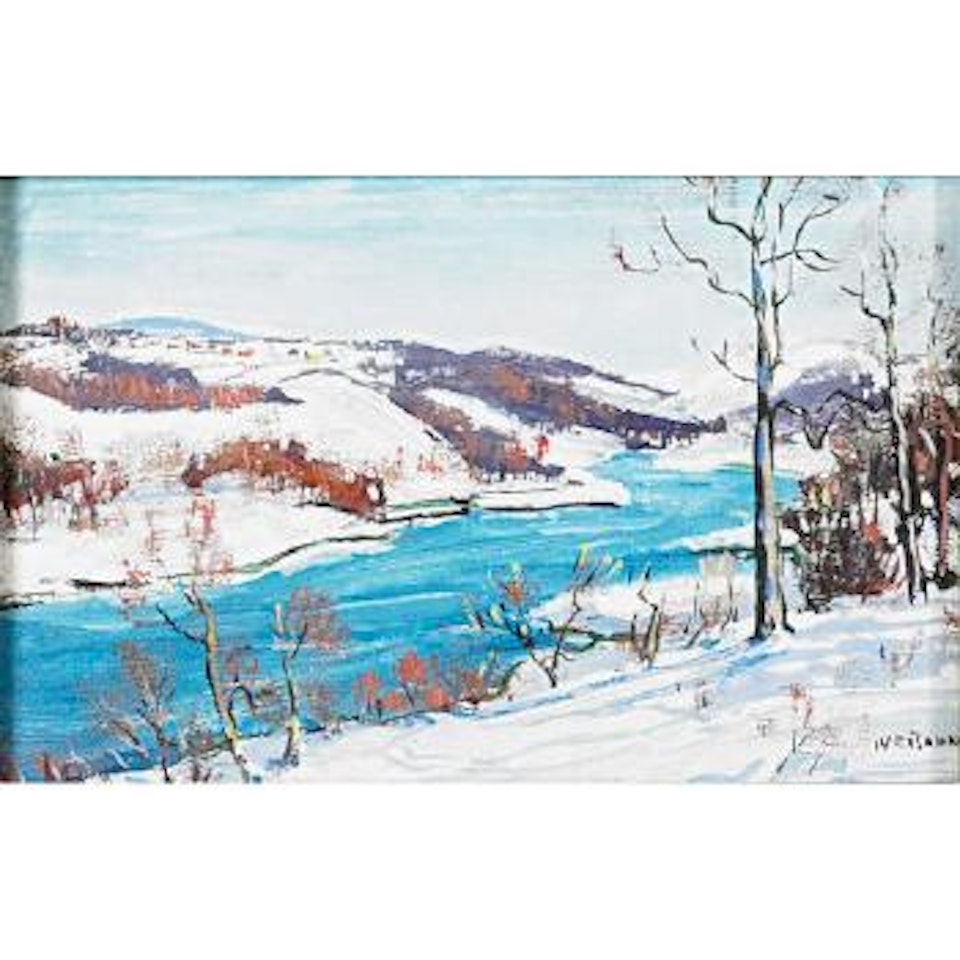 Untitled (snow scene) by Walter Emerson Baum
