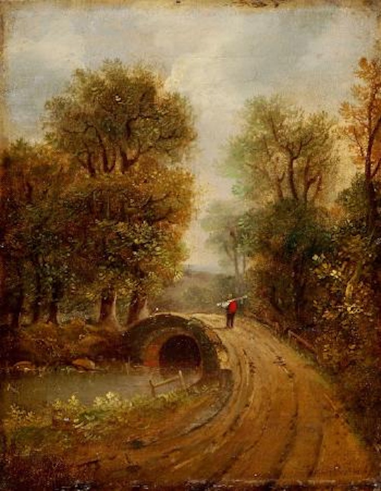 Wanderer auf einer Brücke by John Constable