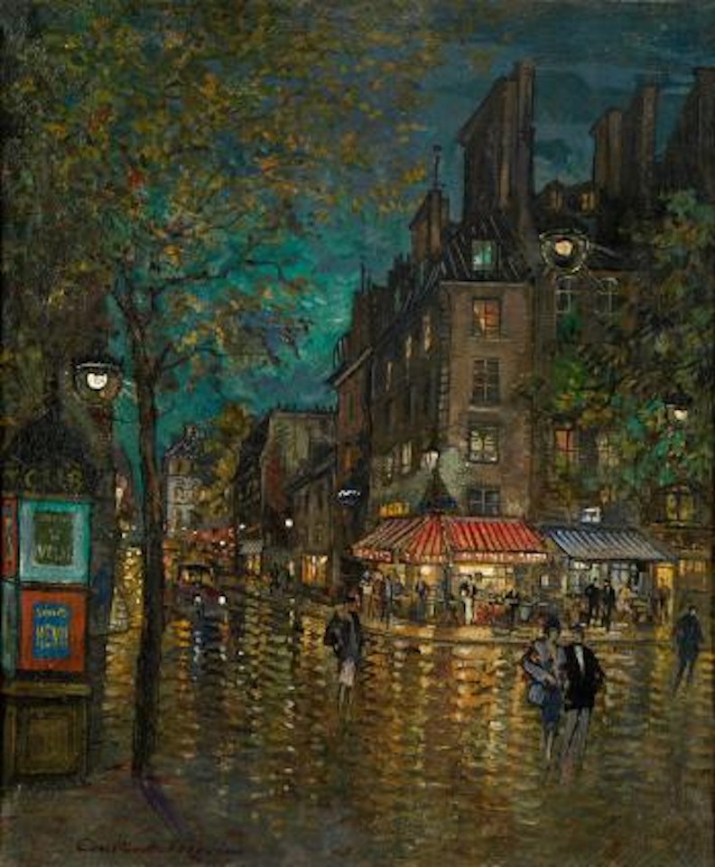 Paris, grands boulevards by Konstantin Alekseevich Korovin