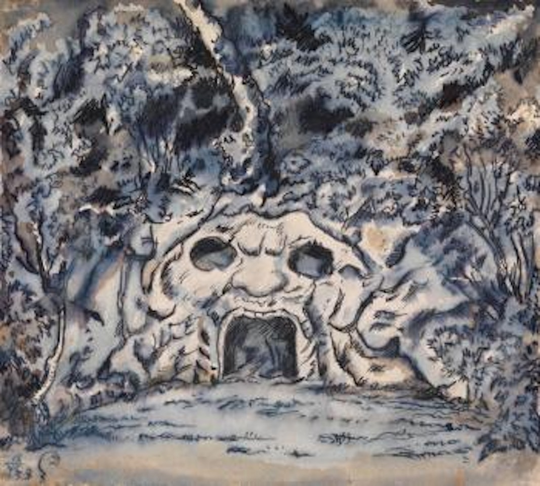Forest cave by Mstislav Valerianovich Dobuzhinsky