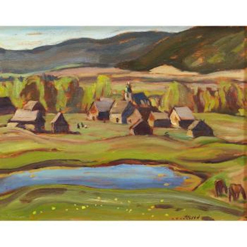 Indian village, 150 Mile House, B C by Alexander Young Jackson