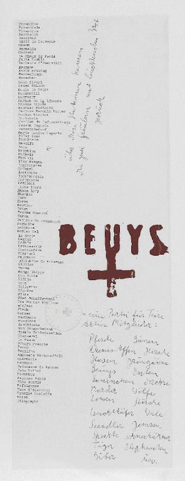 Eine Partei für Tiere by Joseph Beuys