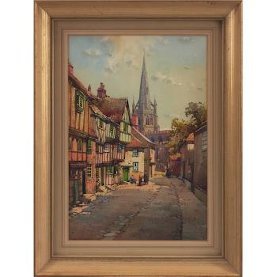 Old buildings at Thaxted England by Noel Harry Leaver