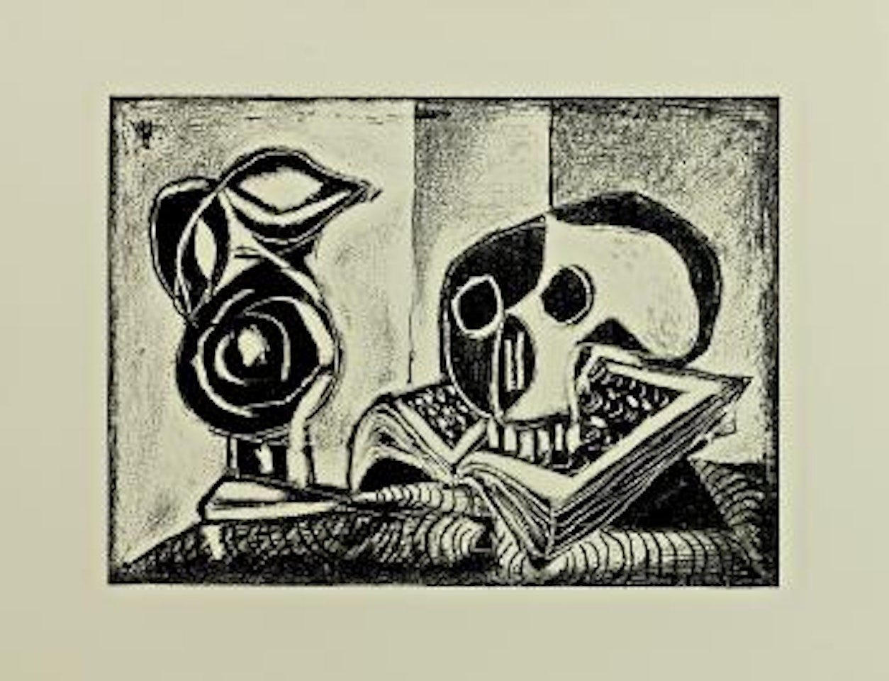 Le Pichet noir et la Tłte de Mort by Pablo Picasso