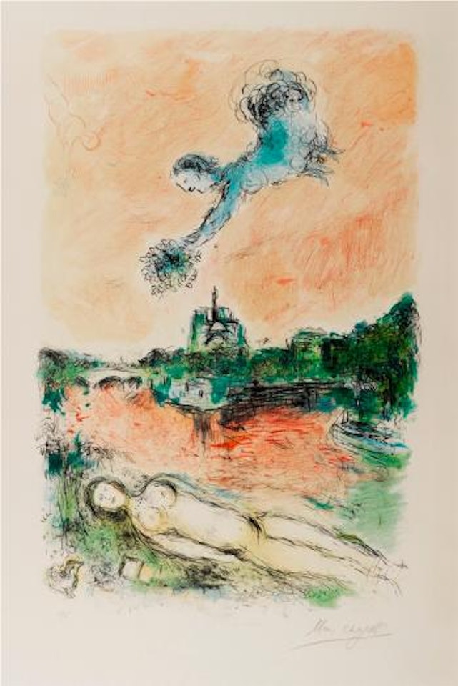 Vue de Notre-Dame by Marc Chagall