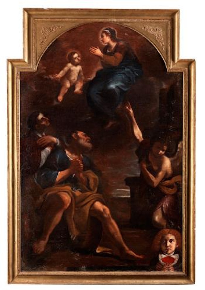 Verehrung der Heiligen Maria als Fürbitterin by Guercino