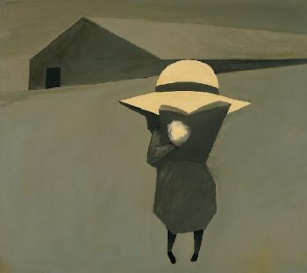 Schoolgirl reading by Charles Blackman