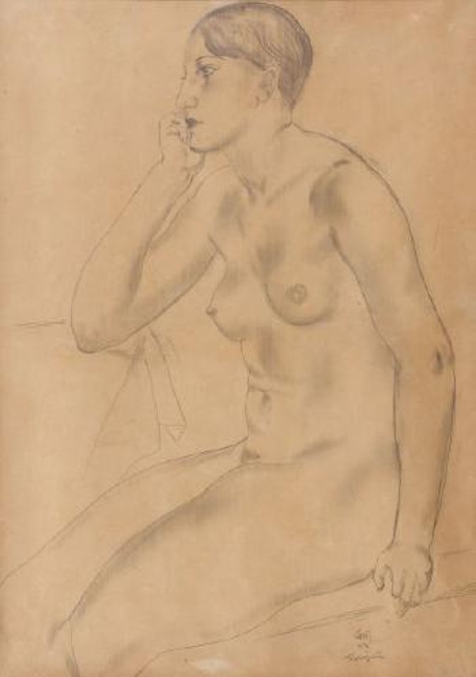 Le modèle ou Femme assise by Leonard Tsuguharu Foujita