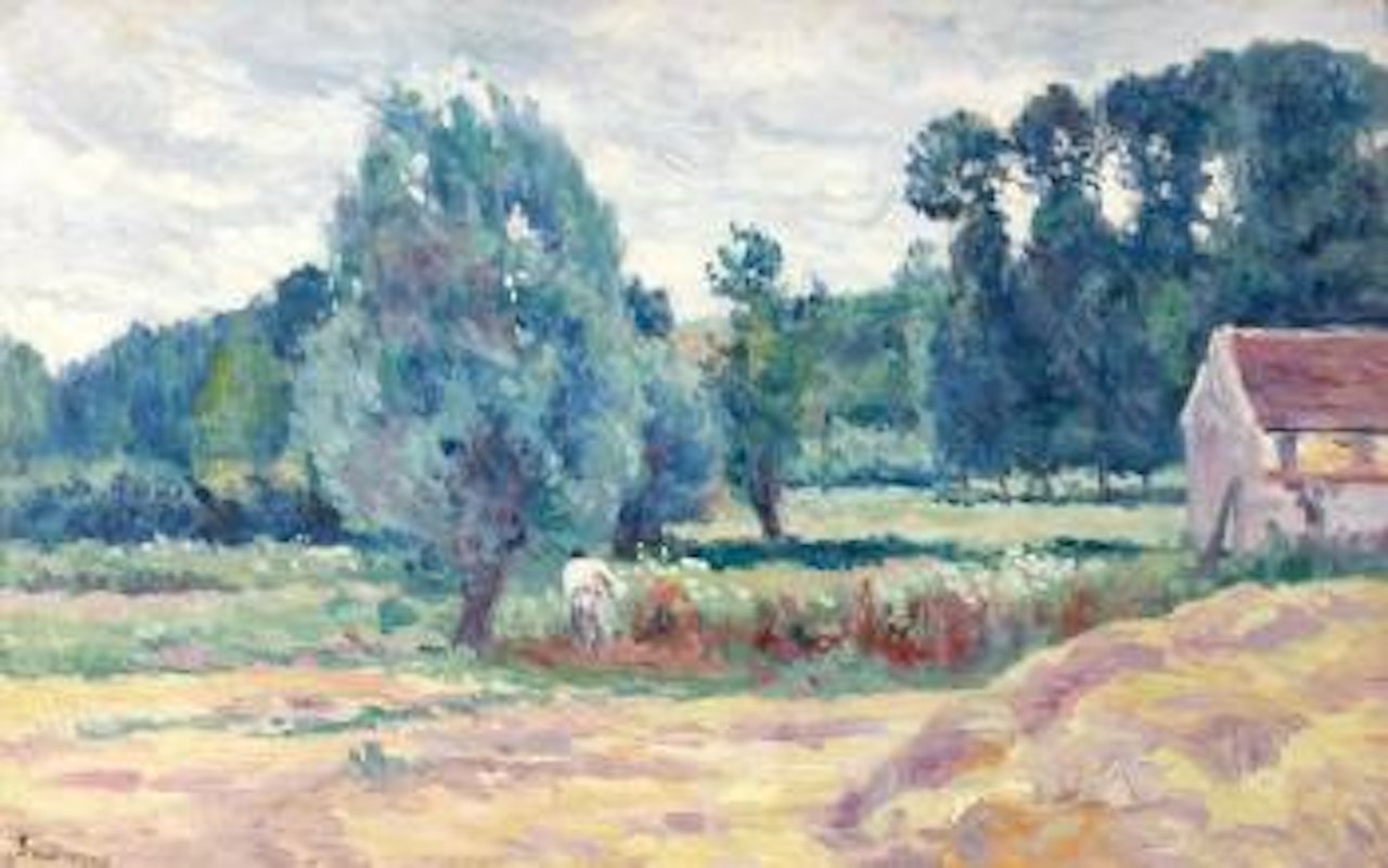 Pré, ferme et masure à Moulinuex by Maximilien Luce
