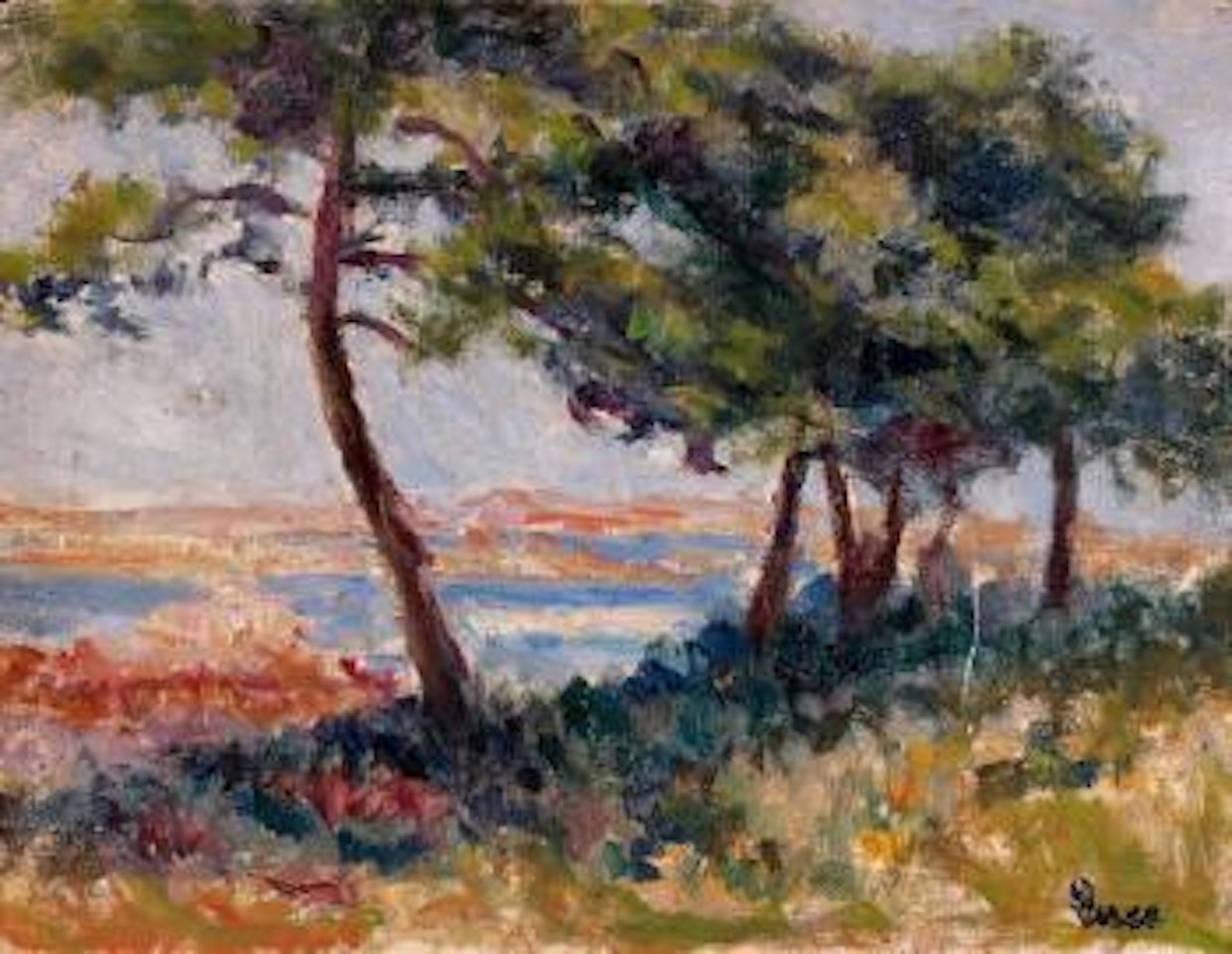 Saint-Tropez, vue du golfe by Maximilien Luce