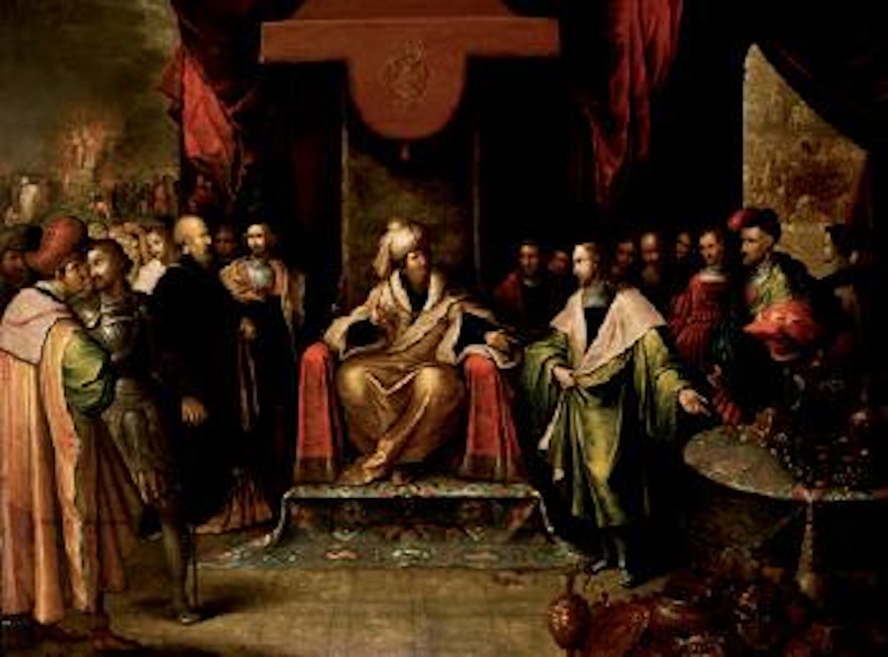 Solón despreciando las riquezas de Creso by Frans Francken II