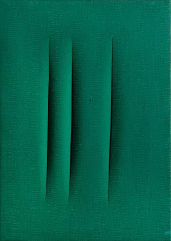 Concetto spaziale attese by Lucio Fontana