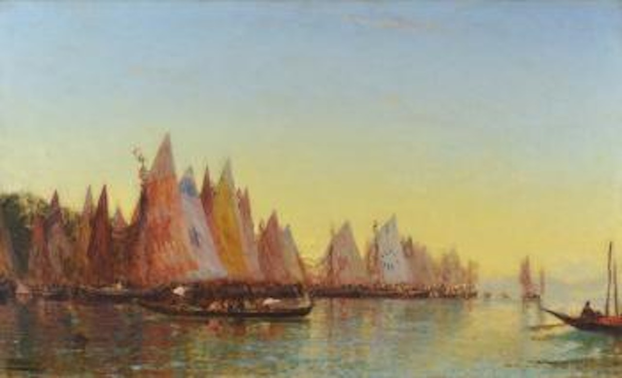 Voiliers sur le Bosphore by Félix Ziem
