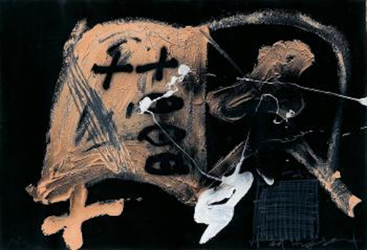 LLibre sobre fons negre by Antoni Tapies