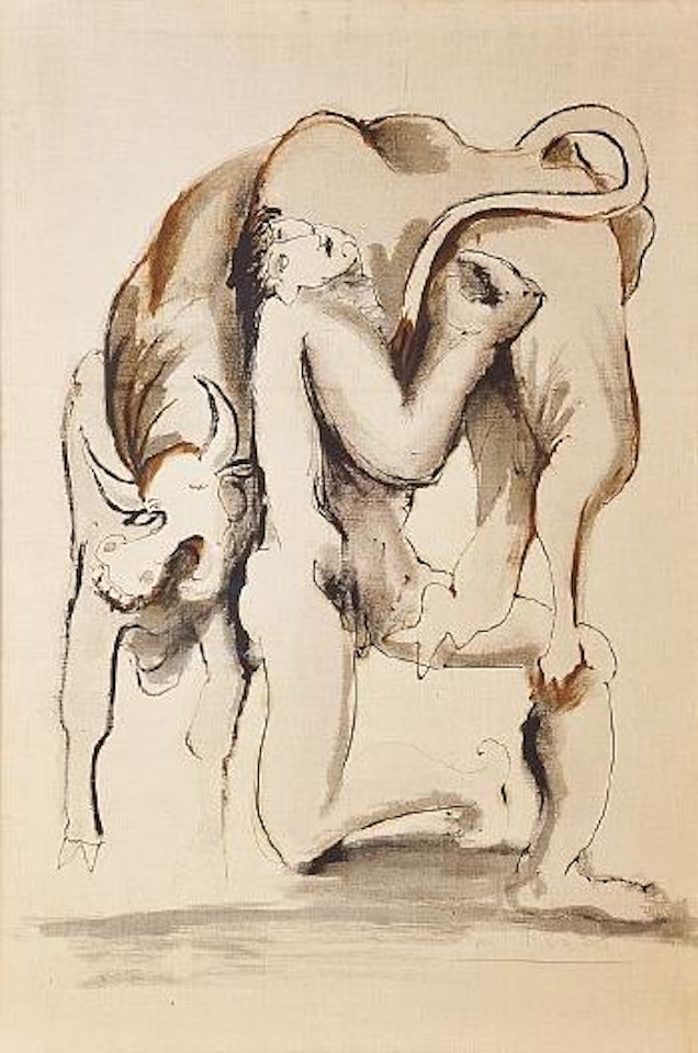 Theseus and the bull by Emil Filla