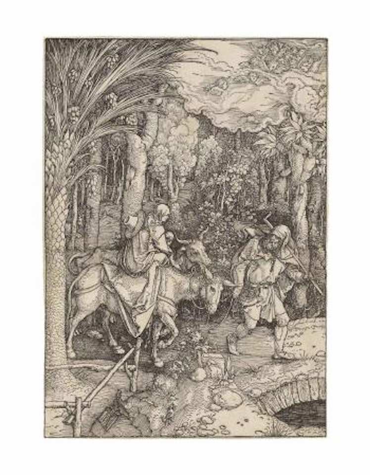 The Flight into Egypt, from: The Life of the Virgin (B. 89; M.~ Holl. 201; S.M.S. 179) by Albrecht Dürer