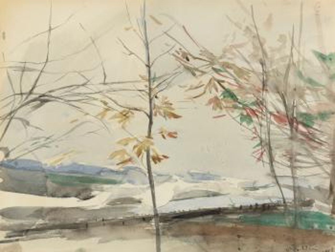 Autumn Landscape With Trees by Giovanni Boldini
