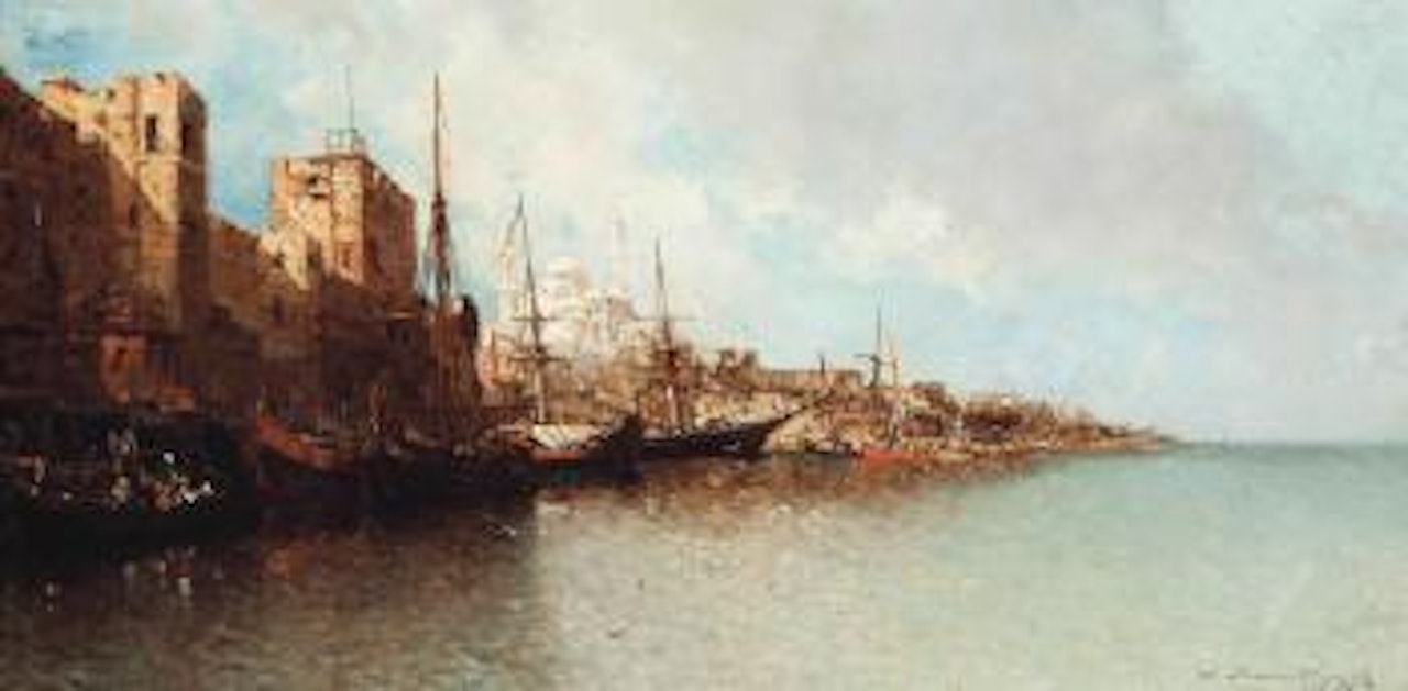 On the Bosphorus, Istanbul by Jean Baptiste Henri Durand-Brager