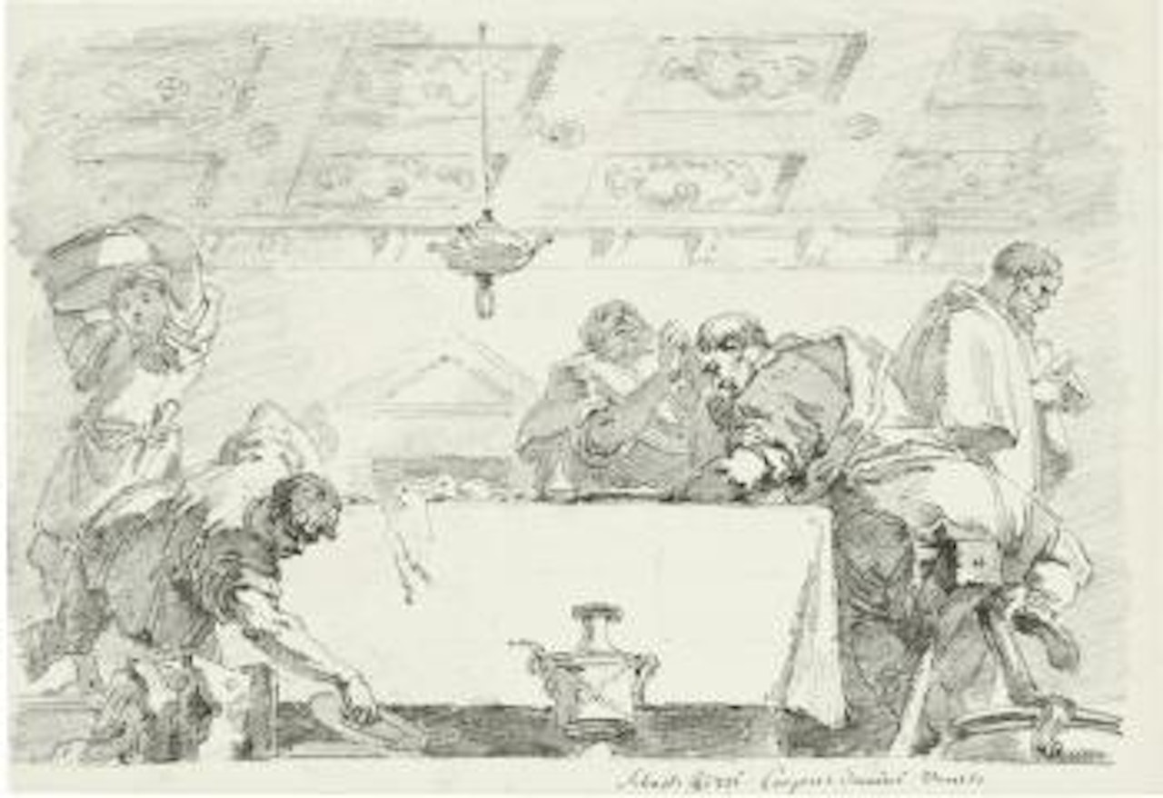 The Clearing Of The Table After The Last Supper, After Sebastiano Ricci by Jean-Honoré Fragonard
