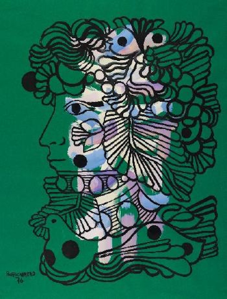Profil à la colombe by René Portocarrero