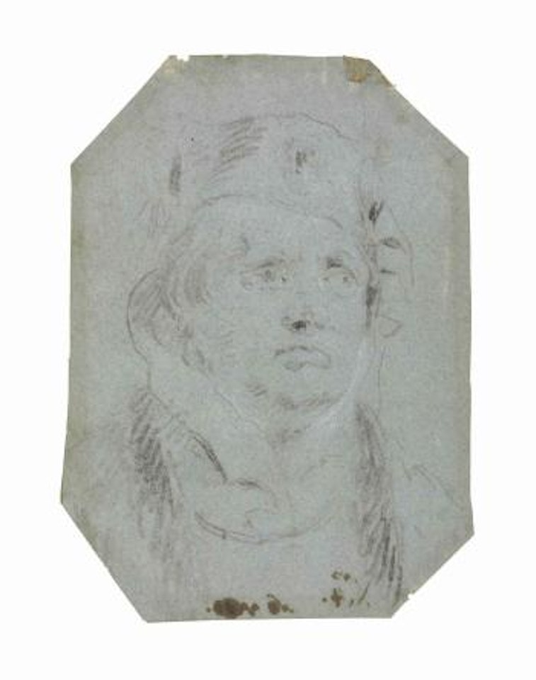 Portrait of an artist wearing a hat by Giovanni Battista Tiepolo