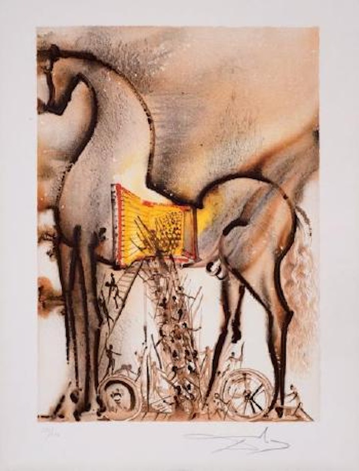 Les chevaux daliniens by Salvador Dali
