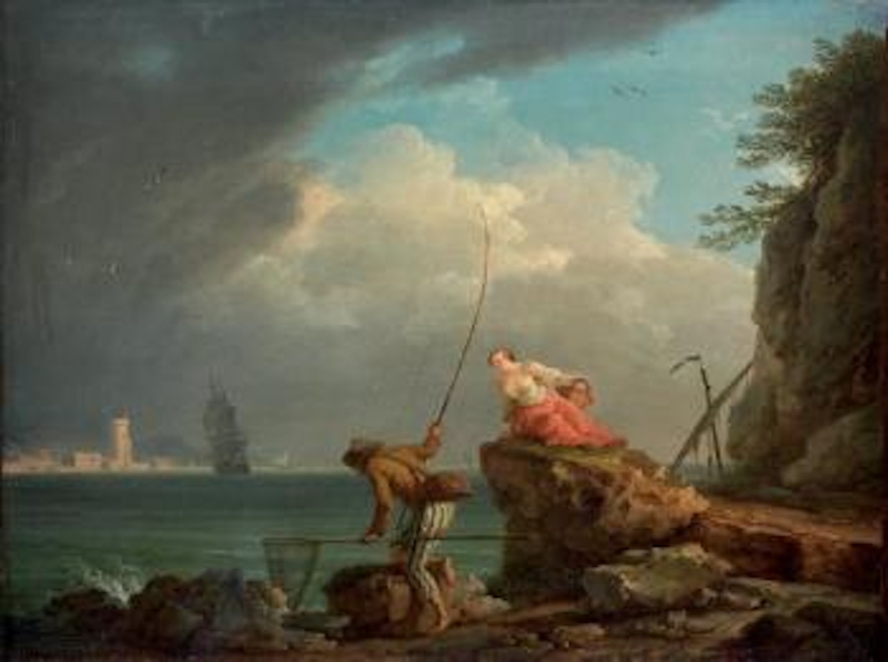 Le pêcheur by Claude Joseph Vernet