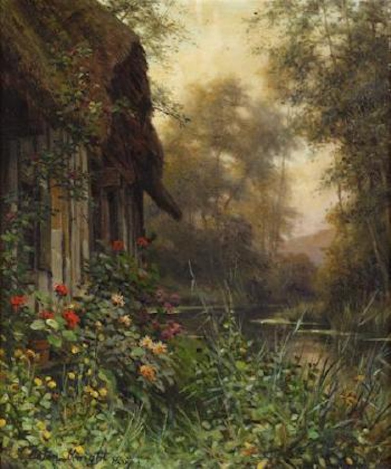 Riverbank flowers by Louis Aston Knight