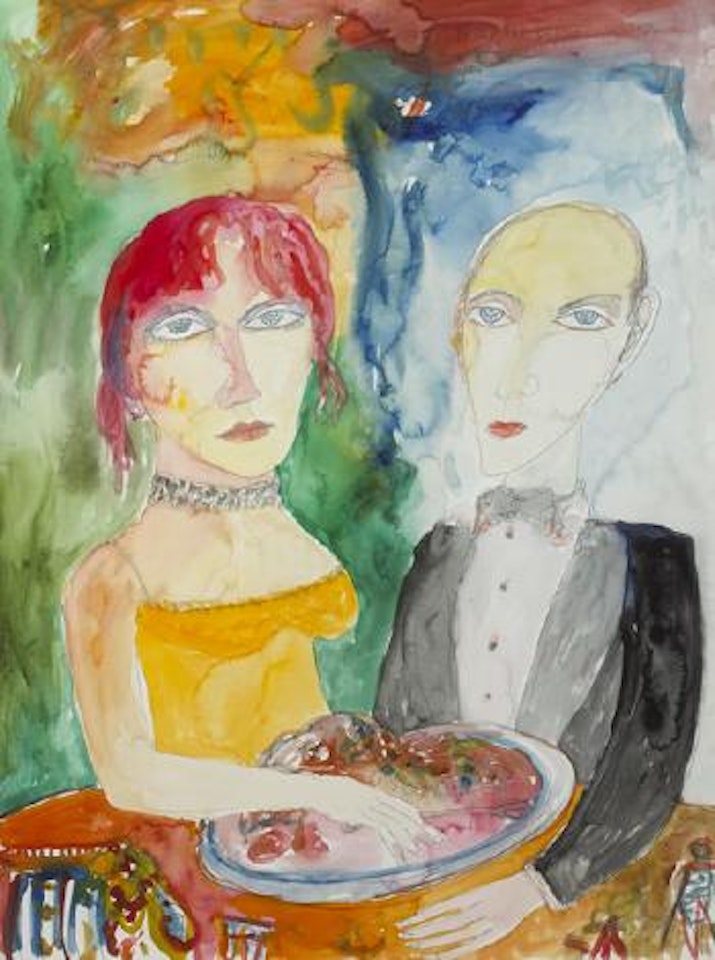 Dinner at Dromoland castle by John Bellany