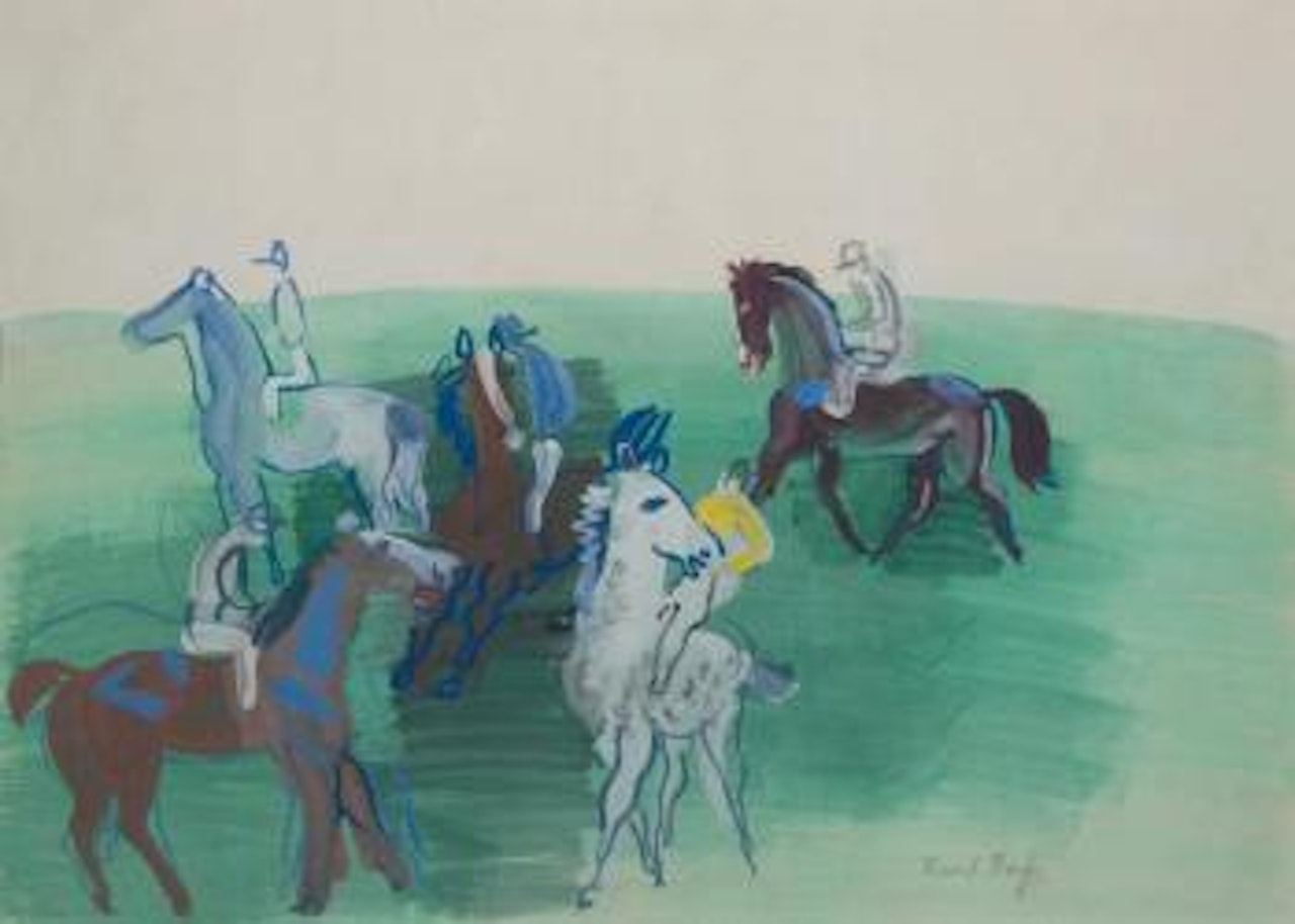 Chevaux et jockeys by Raoul Dufy