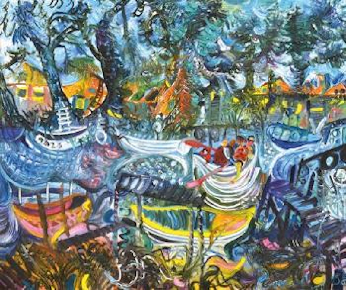 Children Playing with Boats, Mordialloc by John Perceval
