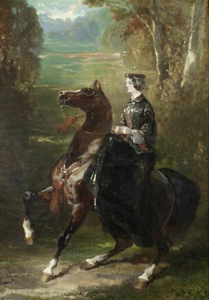 La Châtelaine à cheval by Alfred de Dreux