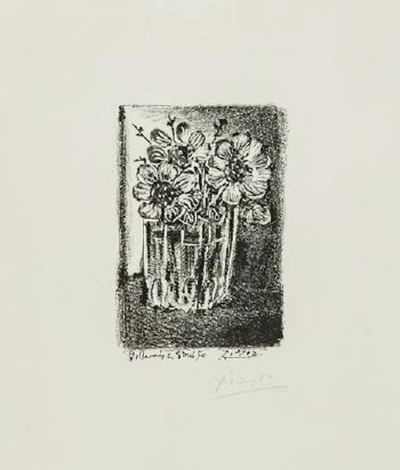 Fleurs dans un vase (B.674) by Pablo Picasso