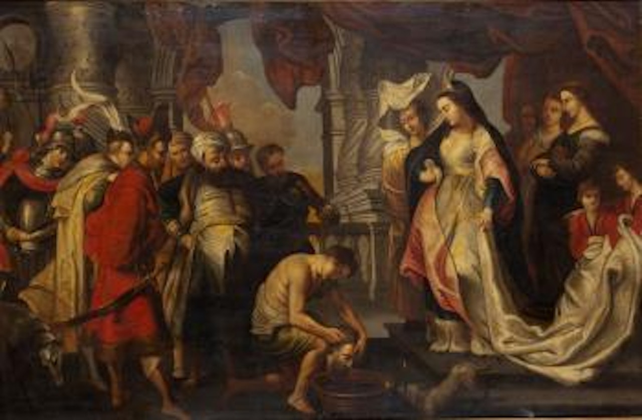 La Reine Thomyris fait plonger la tête de Cyrus dans une outre pleine de sang by Peter Paul Rubens