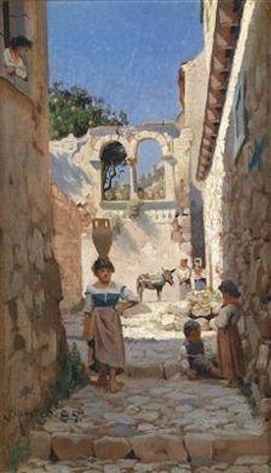 Idyllic Southern Scene by Peder Mork Monsted