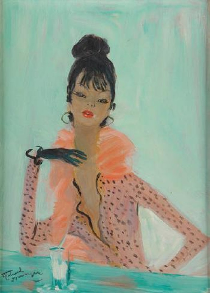 Jeune femme gantée by Jean Gabriel Domergue