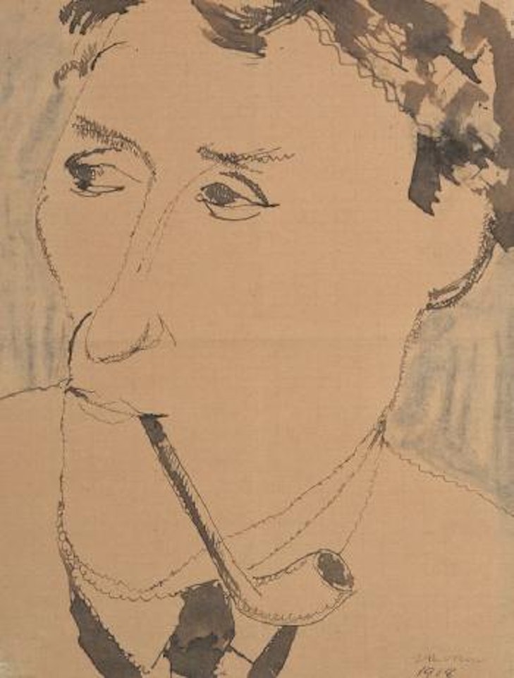 Autoportrait à la pipe by Ossip Zadkine