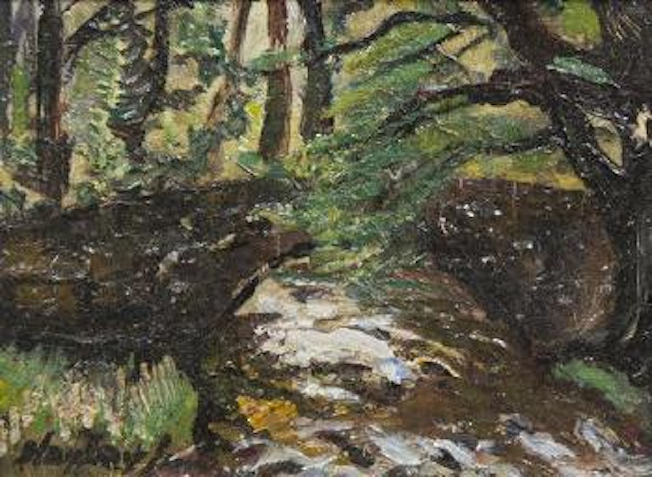 Bridge in the woods by Hayley Lever