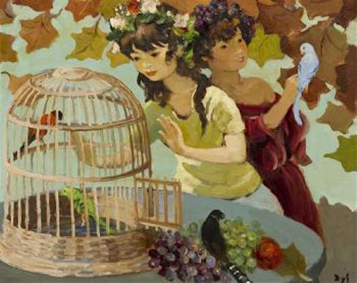 Les enfants à la cage by Marcel Dyf
