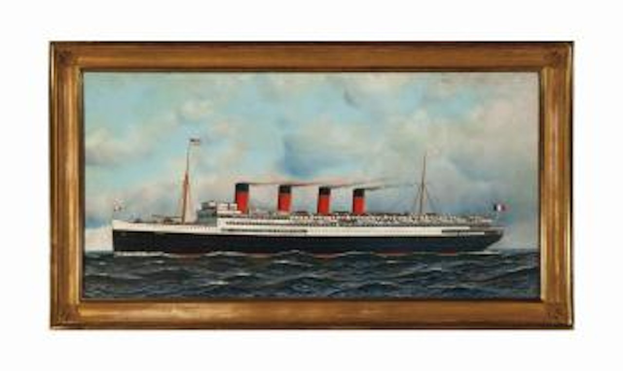 The Steamship France by Antonio Jacobsen