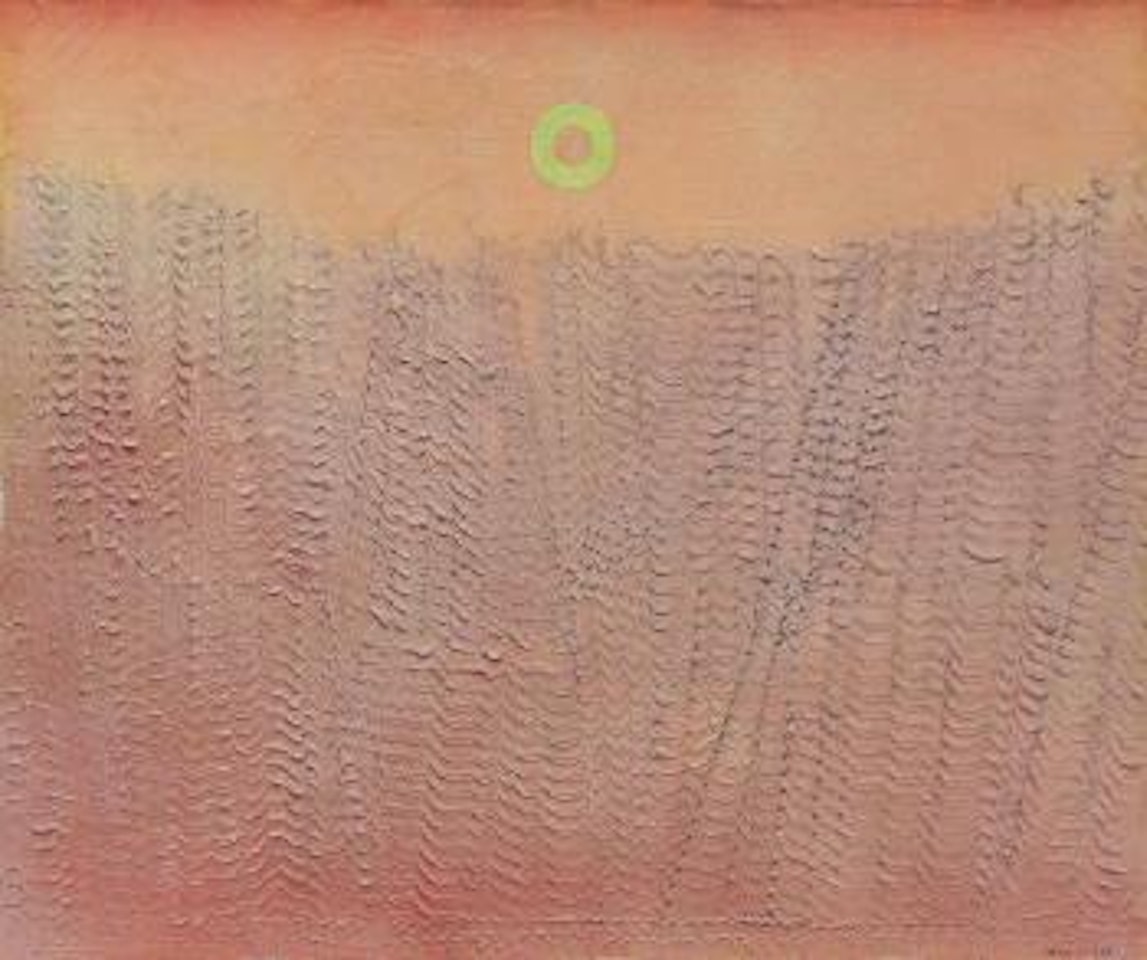 Roter Gratenwald mit Sonne (Red Forest with Sun) by Max Ernst
