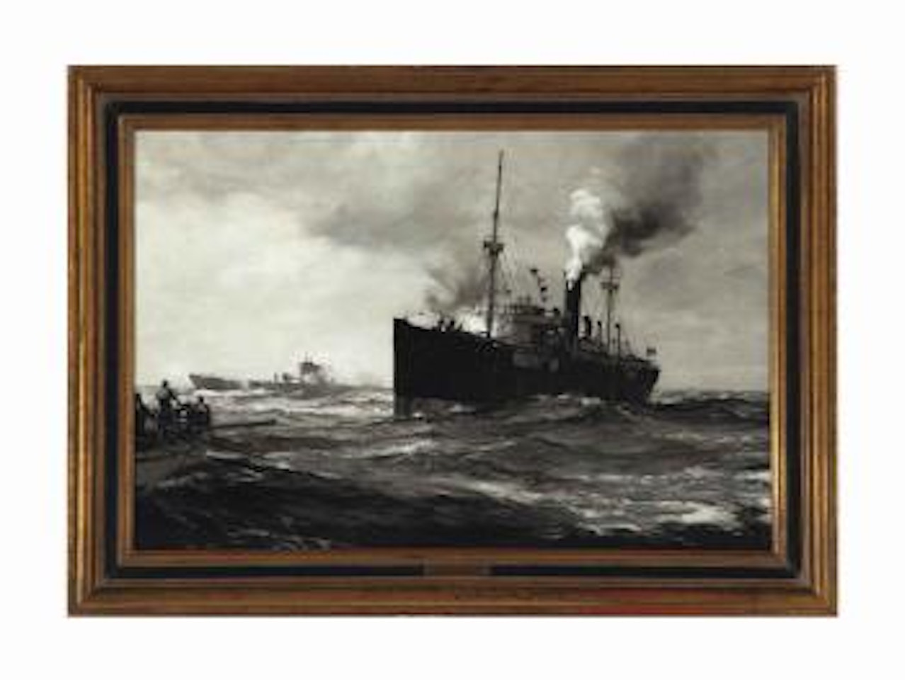 Victory Ship Attacked by German U-Boat by Montague Dawson