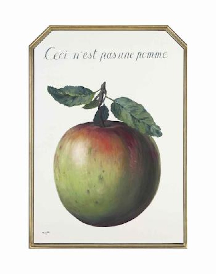 Ceci n'est pas une pomme (This is not an apple) by René Magritte