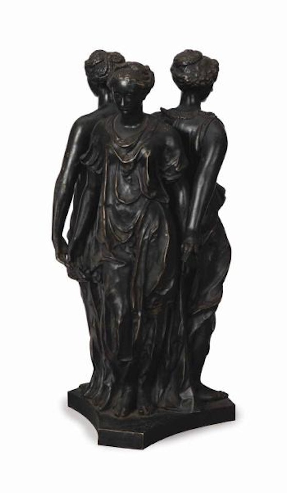 A French Patinated-bronze Figural Group Of The Three Graces by Albert-Ernest Carrier-Belleuse